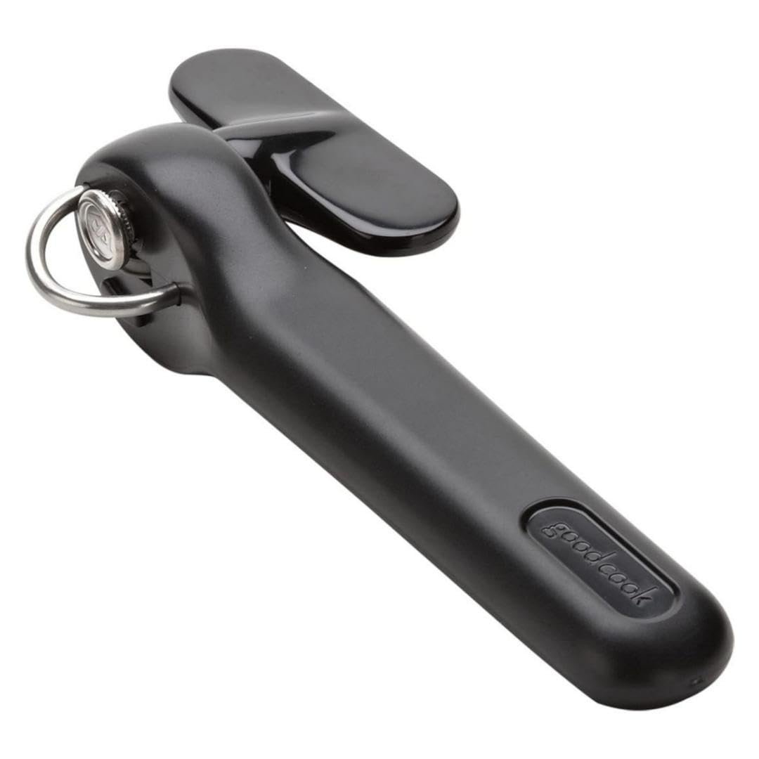 GoodCook Safe-Cut Can Opener with Easy Turn Knob, Black