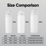Owala FreeSip Stainless Steel Water Bottle 32 oz Shy Marshmallow - Image 5