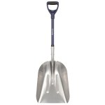 Nohovu Aluminum Snow Shovel - Large Capacity Driveway Snow Removal Tool, Fiberglass D-Handle, 45 Inch Blade