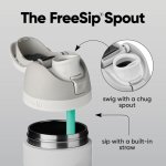 Owala FreeSip Stainless Steel Water Bottle 32 oz Shy Marshmallow - Image 2