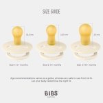 BIBS Pacifiers Colour Collection | Natural Rubber Baby Pacifier | Round Nipple | Set of 2 BPA-Free Soothers | Made in Denmark | 0+ Months (Pack of 2) | Sage/Ivory - Image 2