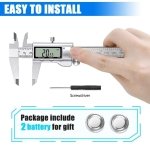 Digital Caliper Measuring Tool, Stainless Steel Vernier Caliper Digital Micrometer with Large LCD Screen, Easy Switch from Inch Metric Fraction, 6 Inch Caliper Tool for DIY/Household - Image 5