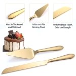 Eisinly Wedding Cake Cutting Set, Cake Knife and Server Set, 2Pcs Gold - Image 5