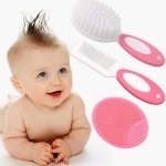 Baby Hair Brush, Cradle Cap Brush, Baby Hair Comb, Baby Hair Brush and Comb Set for Newborns & Toddlers, Baby Brush Soft Bristles, Ideal for Cradle Cap, Perfect Baby Registry Gift (Pink) - Image 5