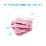 MAGICARE Pink Face Mask Disposable for Adults, Pink Mask for Women & Men - Image 5