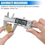 Digital Caliper Measuring Tool, Stainless Steel Vernier Caliper Digital Micrometer with Large LCD Screen, Easy Switch from Inch Metric Fraction, 6 Inch Caliper Tool for DIY/Household - Image 2