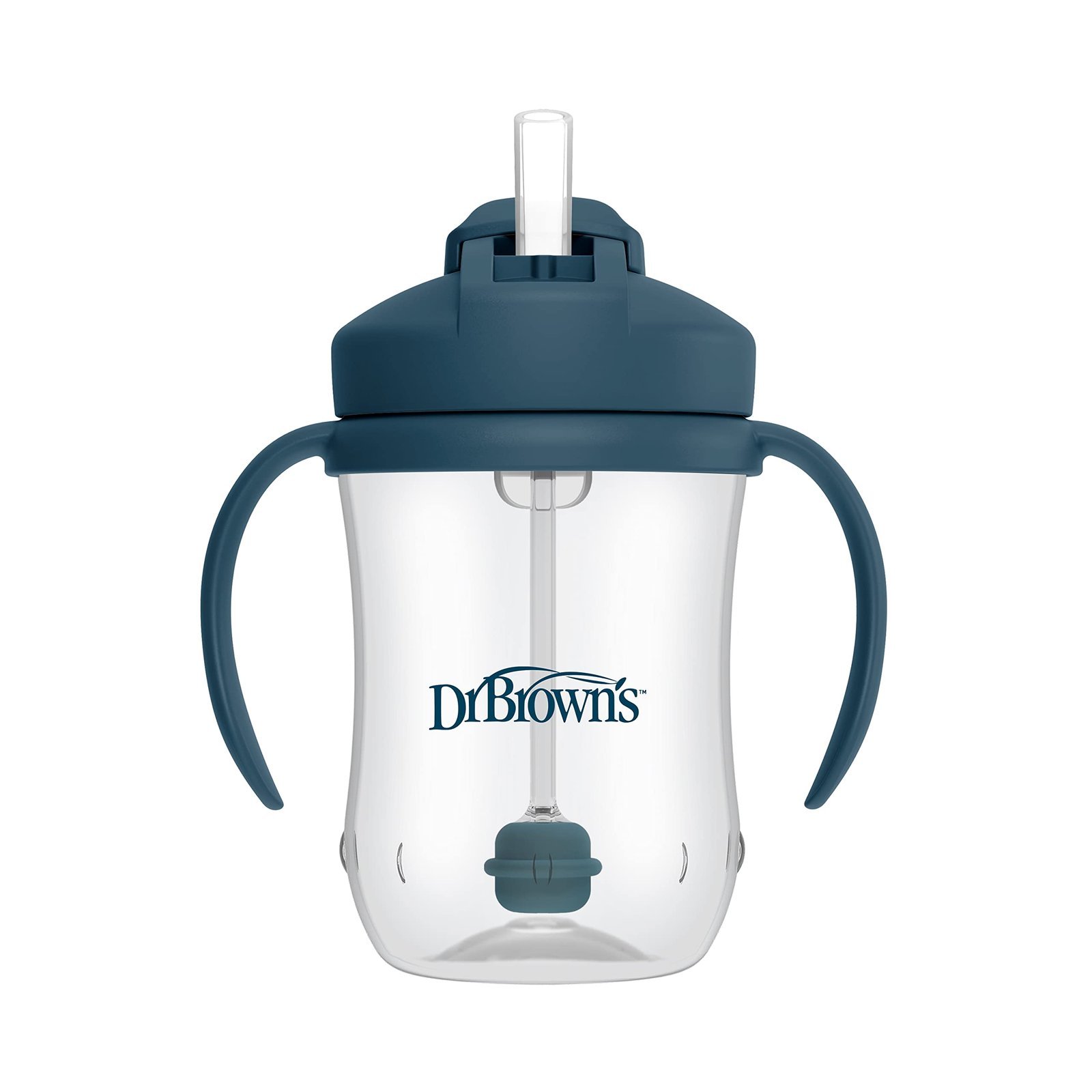 61kpTA60QrL.jpg Dr. Brown's Milestones Baby's First Straw Cup, Blue, 1-Pack - Image 1