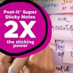 Post-it 100% Recycled Super Sticky Notes, 3 x 3 in, Pastels, 5 Pads - Image 3