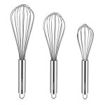 NileHome 3-Pack Stainless Steel Whisk Set, Kitchen Utensils for Cooking