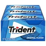 Trident Original Sugar Free Gum, 12 Packs of 14 Pieces (168 Total Pieces)