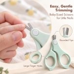 YIVEKO Baby Nail Kit, 4-in-1 Baby Nail Care Set with Cute Case, Baby Nail Clipper, Scissor, Nail File & Tweezer, Baby Manicure Kit and Pedicure kit for Newborn, Infant, Toddler, Kids-Owl Blue - Image 2