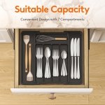 Lifewit Expandable Silverware Drawer Organizer, Kitchen Utensil Tray - Image 2