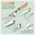Grenebo Heavy Duty Gardening Tools with Handbag, Gardening Gifts for Women - Image 4