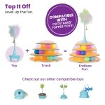 Catstages Tower of Tracks Interactive Cat Toy, 6 Spinning Balls, 10" x 5.3" - Image 6