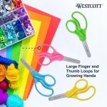 Westcott 5" Hard Handle Kids Scissors, Blunt, Assorted Colors, 2-Pack - Image 11