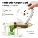 LEQXGO Travel Baby Bottle Cleaner Kit with Storage Case, 7-in-1 Baby Bottle Brush Set with Drying Rack for Breast Pump Parts, Bottle Washing Kit - Baby Travel Essential for Flying & On-the-Go (Green) - Image 2