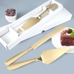 Eisinly Wedding Cake Cutting Set, Cake Knife and Server Set, 2Pcs Gold - Image 6