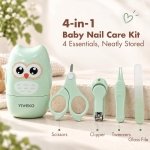 YIVEKO Baby Nail Kit, 4-in-1 Baby Nail Care Set with Cute Case, Baby Nail Clipper, Scissor, Nail File & Tweezer, Baby Manicure Kit and Pedicure kit for Newborn, Infant, Toddler, Kids-Owl Blue - Image 7