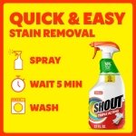 Shout Triple-Acting Active Enzyme Laundry Stain Remover Spray, 22oz - Image 6