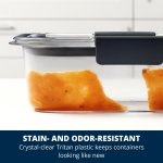 Rubbermaid Brilliance BPA-Free Food Storage Containers, Medium Deep, 4.7 Cup, 2-Pack, Airtight & Leak-Proof, Microwave & Dishwasher Safe - Image 5