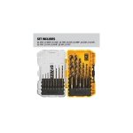 DEWALT Drill Bit Set, 3-Flats Shank,14-Piece, 135 Degree Split Point, for Plastic, Wood and Metal (DWA1184) - Image 2