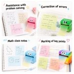 105 Sheets Transparent Pull-Out Sticky Notes,Monster Pattern Sticky Note,Glitter Sticky Notes,See-Through Design, Easy Marking, Strong Adhesion,Suitable for Office Work(Pink - Image 4
