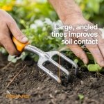 Fiskars Ergo Garden Cultivator, Hand Tool for Digging, Aerating & Weeding - Image 6