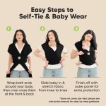 KeaBabies Baby Wrap Carrier, All in 1 Original Baby Carrier, Trendy Black - Image 7