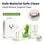 LEQXGO Travel Baby Bottle Cleaner Kit with Storage Case, 7-in-1 Baby Bottle Brush Set with Drying Rack for Breast Pump Parts, Bottle Washing Kit - Baby Travel Essential for Flying & On-the-Go (Green) - Image 5
