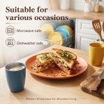 GAINSAY Wheat Straw Dinnerware Set, 40-PCS Lightweight Dish Set for 8 - Image 4