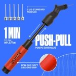 SPORTBIT Ball Pump for Sports Balls, Push & Pull System, Red - Image 3