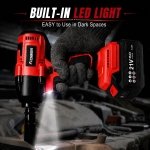 AOBEN Cordless Impact Wrench 1/2 Inch, Power Impact Gun Kit, Max 600N. M/450Ft-lbs High Torque Electric Impact Driver for Car RV Tire, 4.0Ah Battery, Charger, 6 Sockets & Storage Tool Case - Image 6