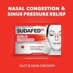 Sudafed PE Sinus Congestion Relief Tablets, 10 mg Phenylephrine HCI, 36 Ct - Image 2