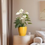 EPFamily Ceramic Pots for Plants - 6 Inch Plant Pot for Indoor Plants, Ceramic Planter with Drainage Hole and Saucer, Round Decorative Flower Pots, Desk Home Decor, Plant Lover Gifts, Glossy-Yellow - Image 8