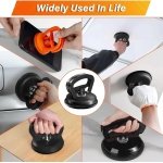 Tiantanghu Dent Puller,3 Pack Car Dent Puller Car Dent Removal Kit Suction Cup Dent Puller Dent Remover Tool and Dent Repair Kit Handle Lifter for Cars Body,Glass,Screen,Objects Moving (Black+Orange) - Image 5