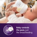 Philips Avent Natural Baby Bottles, Slow Flow, 4 oz, BPA-Free, 4-Pack - Image 2