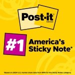 Post-it Super Sticky Notes, 3 x 3 in., Neon Fizz, 24 Pads - Image 6