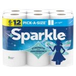 Sparkle Pick-A-Size Kitchen Paper Towels, 6 Double Rolls, 660 Sheets