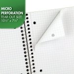 Mead Spiral Notebook, 1 Subject, Graph Ruled Paper, 7-1/2" x 10-1/2", 100 Sheets, Green (05676AC5) - Image 4