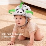 Cute Baby Head Protector - Ultra Light Baby Helmet for Crawling Walking, Soft Cushion Breathable Toddler Helmets for 6-24 Months, Adjustable Infant Safety Headguard (Panda) - Image 2