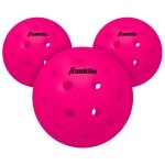 Franklin Sports Pickleball-x Performance 40 Outdoor Balls-Pink