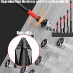 6-Piece Magnetic Screwdriver Bit Set, S2 Steel Phillips & Impact Bits for Electric and Manual Drivers, Non-Slip Grip - Image 4