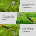SIXCAR Weed Remover Tool,Portable Garden Weeder Tool,New Gardening Weeding Tools,for Garden Hand Tools for Vegetable Gardening Backyard Farm Planting & Uprooting Weeding Tool (Rubber Handle) - Image 6