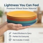 GAINSAY Wheat Straw Dinnerware Set, 40-PCS Lightweight Dish Set for 8 - Image 6