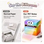 105 Sheets Transparent Pull-Out Sticky Notes,Monster Pattern Sticky Note,Glitter Sticky Notes,See-Through Design, Easy Marking, Strong Adhesion,Suitable for Office Work(Pink - Image 2