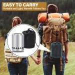HGD Tabletop Fire Pit, Smokeless Firepit Outdoor, Mini Fire Pit for with Carry Bag for Camping Backyard Patio Garden Picnic, Silver - Image 7