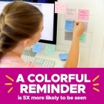 Post-it 100% Recycled Super Sticky Notes, 3 x 3 in, Pastels, 5 Pads - Image 5