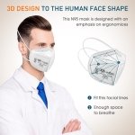 YQ YICHITA N95 Mask NIOSH Approved 25-Pack, Particulate Respirator N95 Face Masks Universal Fit - Individually Wrapped - Image 3