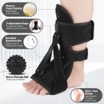 KOVELYSSE Plantar Fasciitis Night Splint with Massage Ball, 2-in-1 Recovery Kit for Morning Pain Relief, Adjustable Foot Brace for Sleeping, Achilles Tendonitis Heel Spur Support, Fits Women Men Black - Image 5