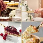 Eisinly Wedding Cake Cutting Set, Cake Knife and Server Set, 2Pcs Gold - Image 7